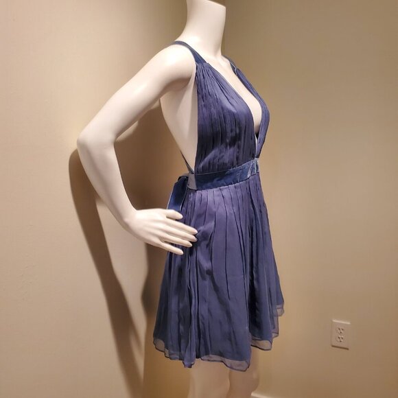 Majorelle April Tie Waist Dress Blue M - Picture 5 of 6